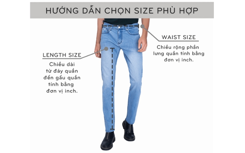 Cách chọn size quần Jean của Mỹ phù hợp